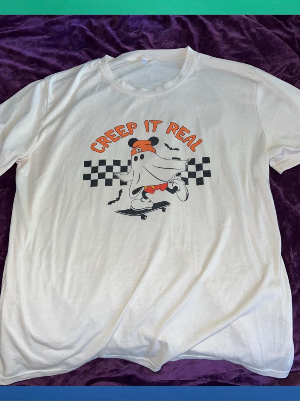 Disney New Unisex 2XL Halloween Fall Ghost Mickey Mouse Soft Tee Shirt